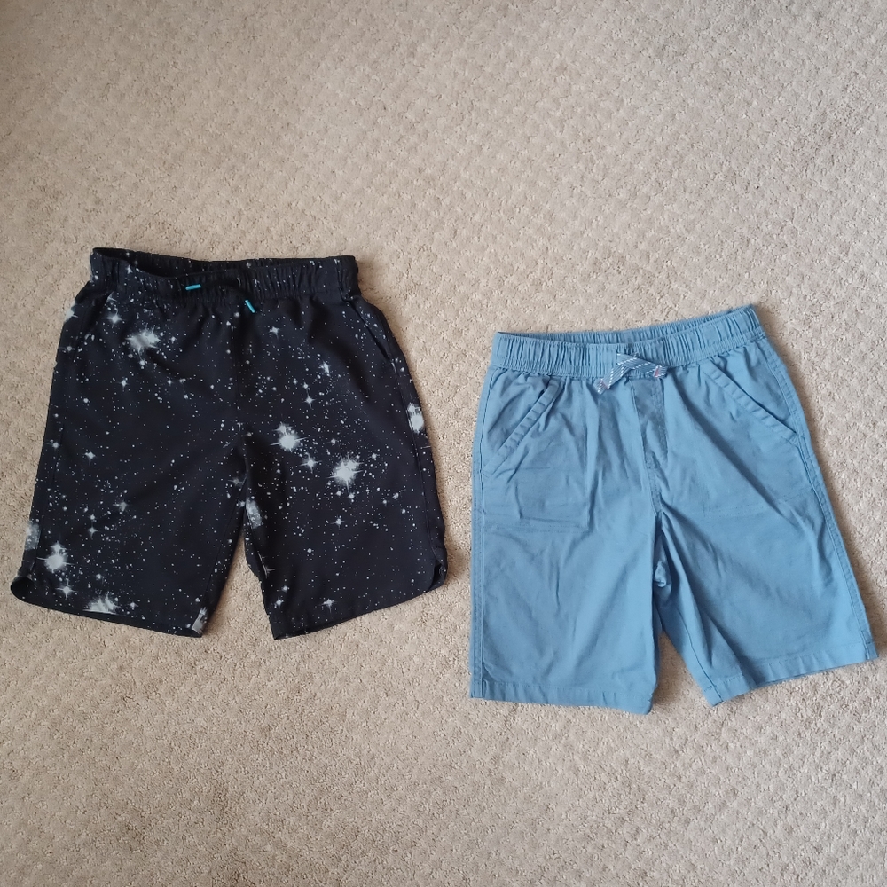 Boy's Land's End & 365 Kids Shorts (Black Galaxy/Slate Blue) - M/L/10-12